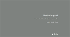 Desktop Screenshot of nicolasmagand.com